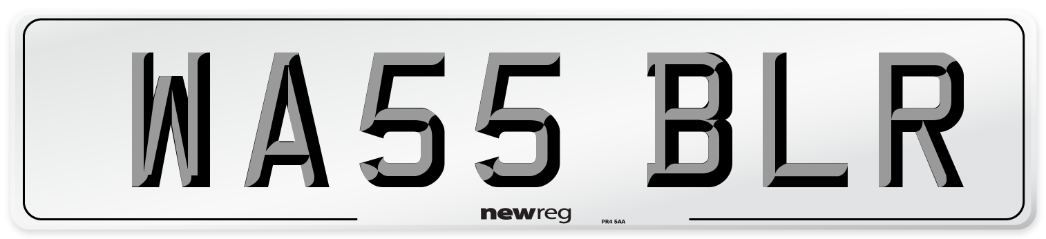 WA55 BLR Number Plate from New Reg